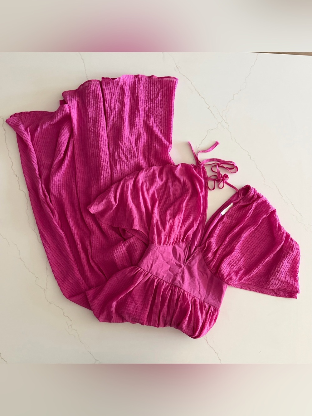 Flying Tomato Hot Pink Halter Maxi Chemise